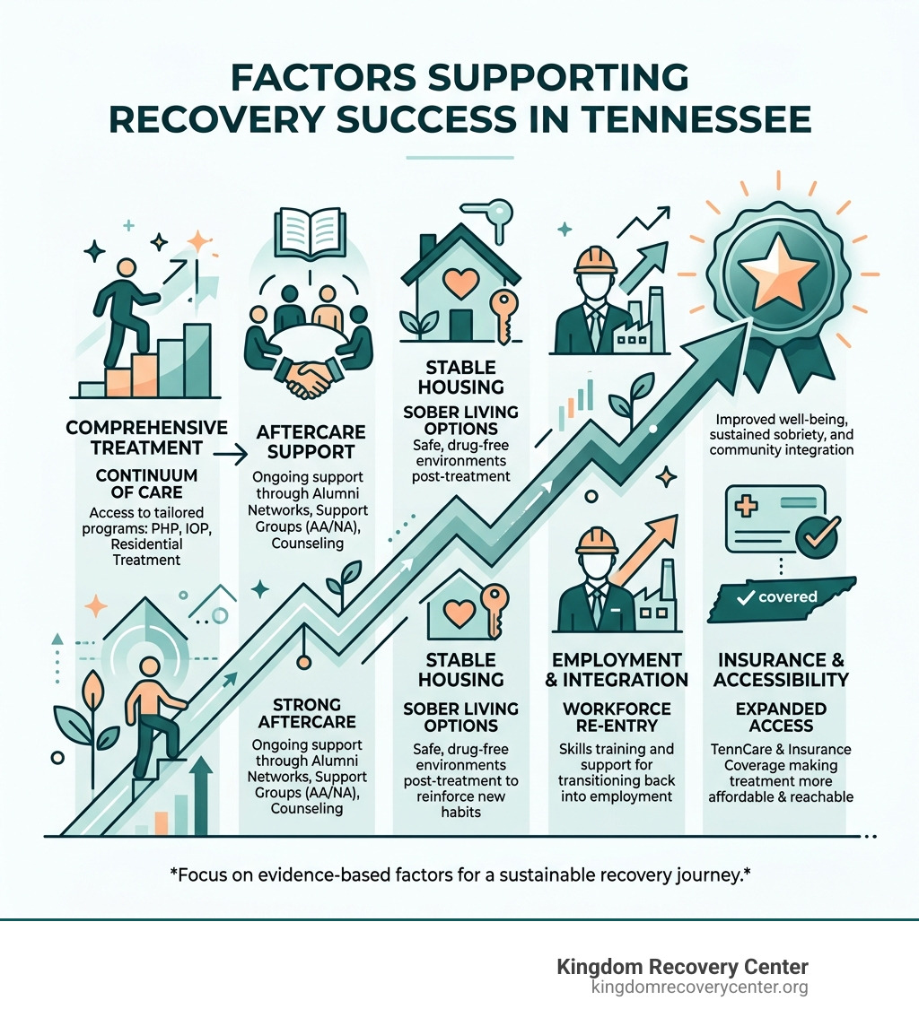 Infographic showing recovery success rates in Tennessee - affordable drug rehab Knoxville infographic 