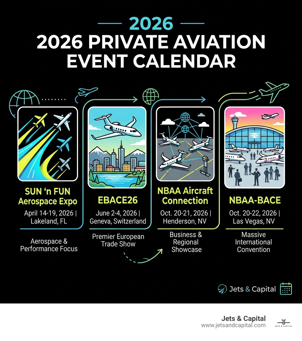 2026 private aviation event calendar with key dates, locations, and event types - private aviation events infographic 2026 private aviation event calendar with key dates, locations, and event types - private aviation events infographic
