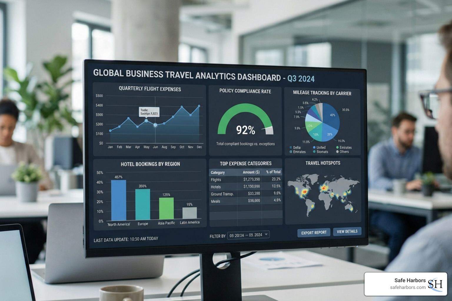 corporate travel data analytics dashboard - corporate travel data analytics