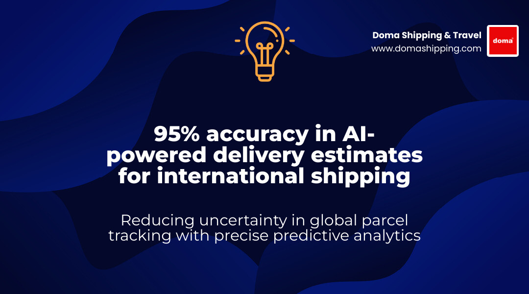 Infographic showing the 95% accuracy of AI-powered delivery estimates for international shipping - international parcel Infographic showing the 95% accuracy of AI-powered delivery estimates for international shipping - international parcel