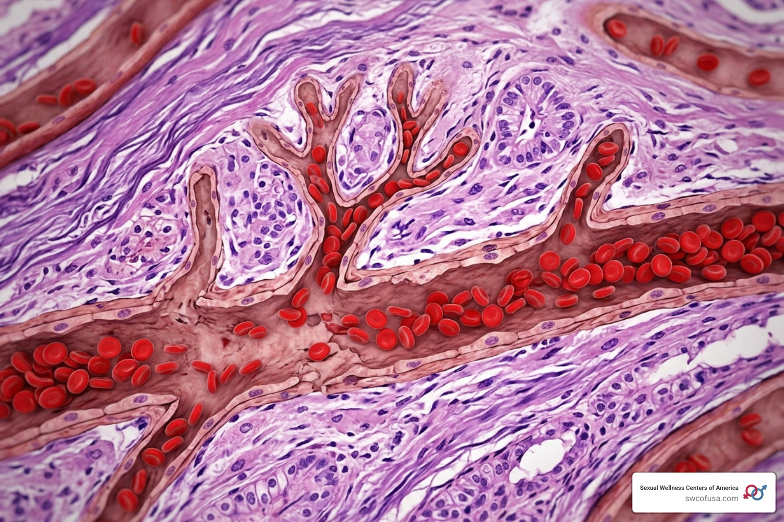 Vascular blood flow enhancement showing microscopic vessel repair and increased circulation - RegenMAX injection therapy Vascular blood flow enhancement showing microscopic vessel repair and increased circulation - RegenMAX injection therapy