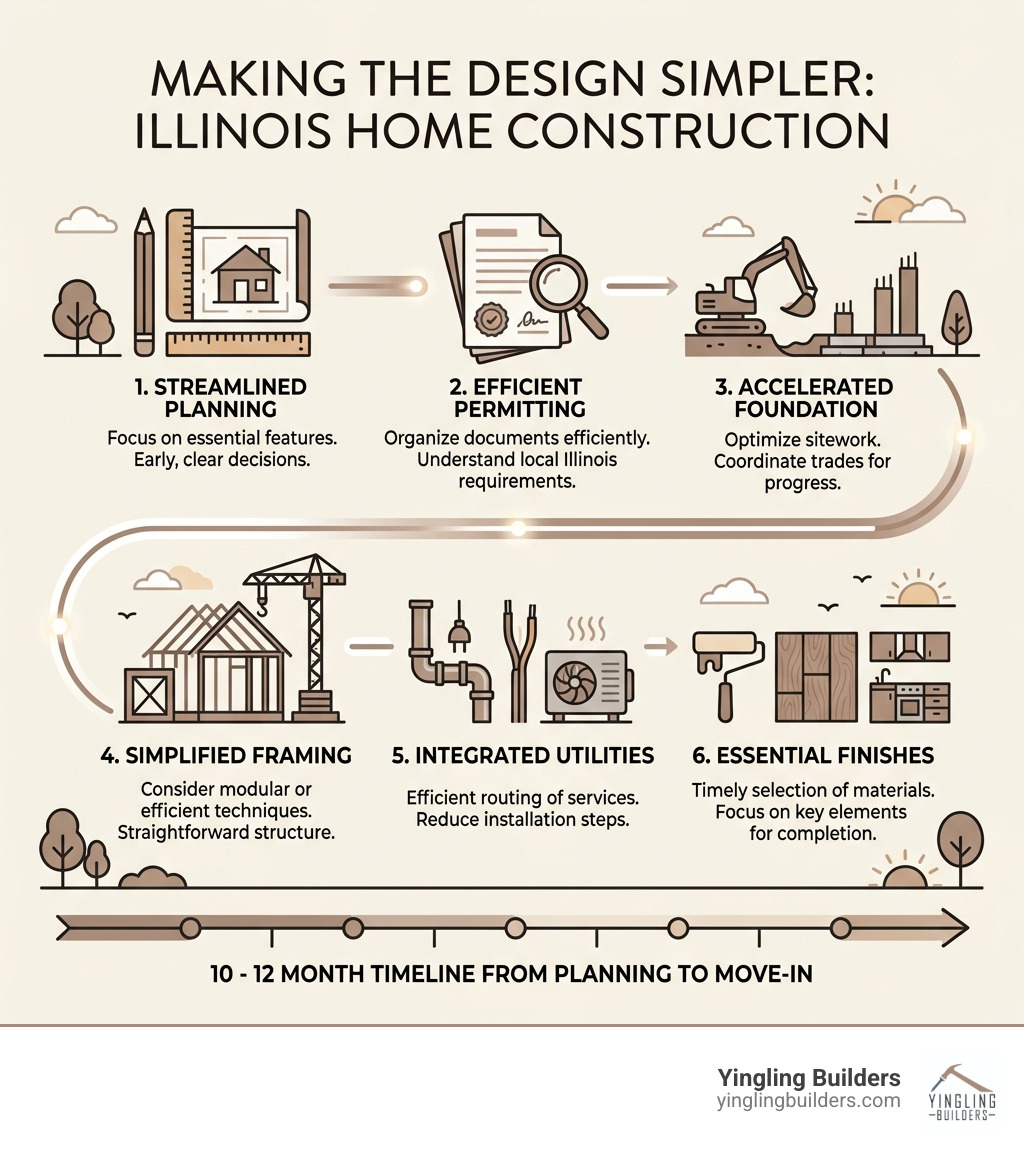 10-12 month Illinois custom home construction timeline from planning to move-in - building a house in illinois infographic 10-12 month Illinois custom home construction timeline from planning to move-in - building a house in illinois infographic