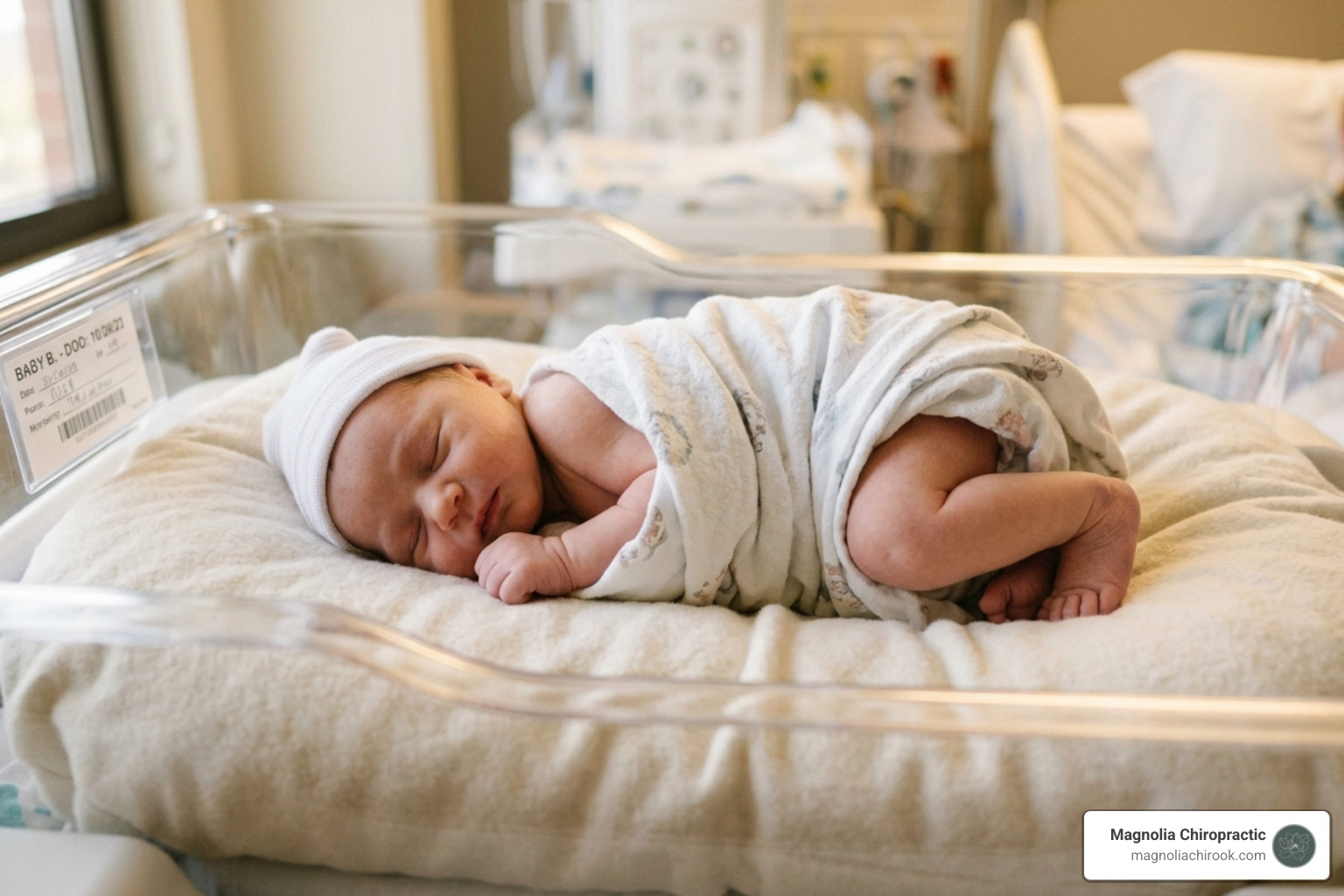 Baby resting in a curved banana-shaped posture indicating body tension - Signs Your Baby May Have Tension After Birth (And Baby resting in a curved banana-shaped posture indicating body tension - Signs Your Baby May Have Tension After Birth (And