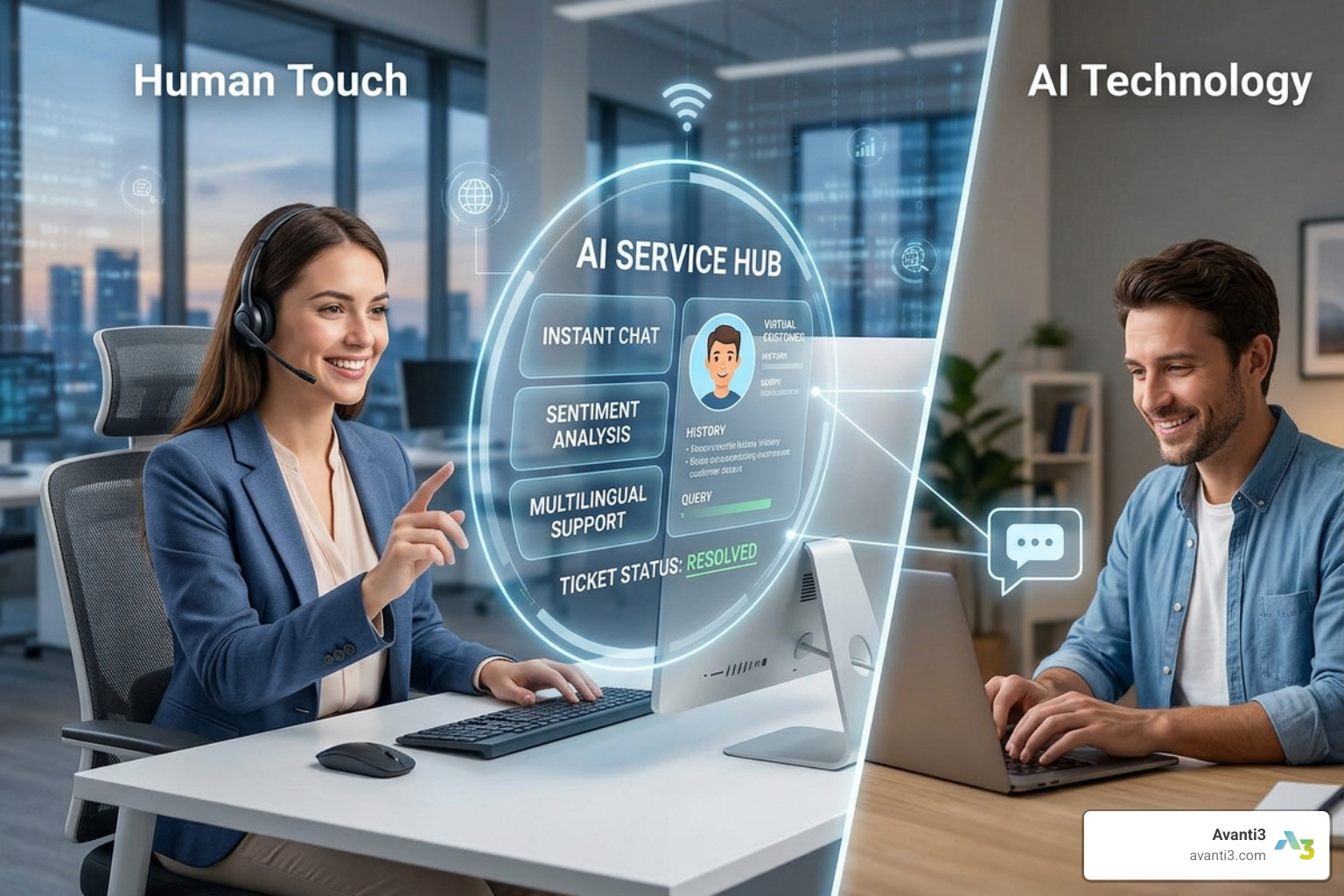 AI agent resolving a complex customer issue - AI powered customer service