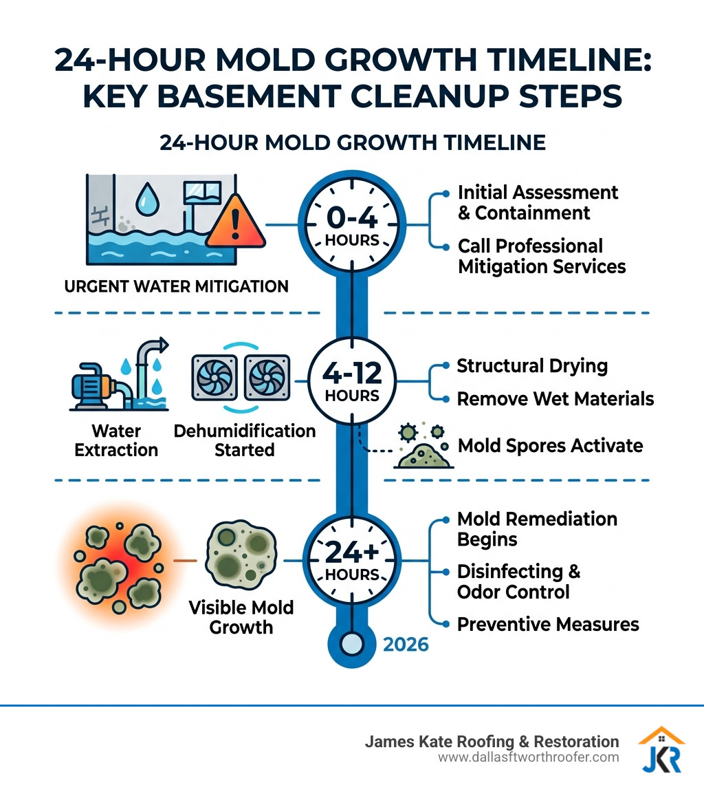 24-hour mold growth timeline infographic for basement flooding cleanup steps - basement flood cleanup near me infographic 24-hour mold growth timeline infographic for basement flooding cleanup steps - basement flood cleanup near me infographic