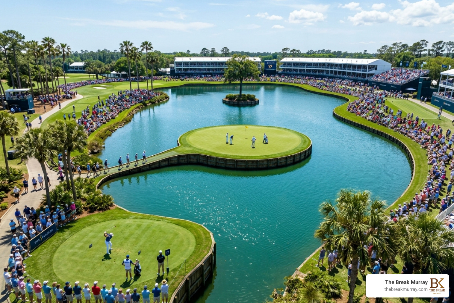 The 17th Island Green at TPC Sawgrass during a tournament - golf tournament watch spot