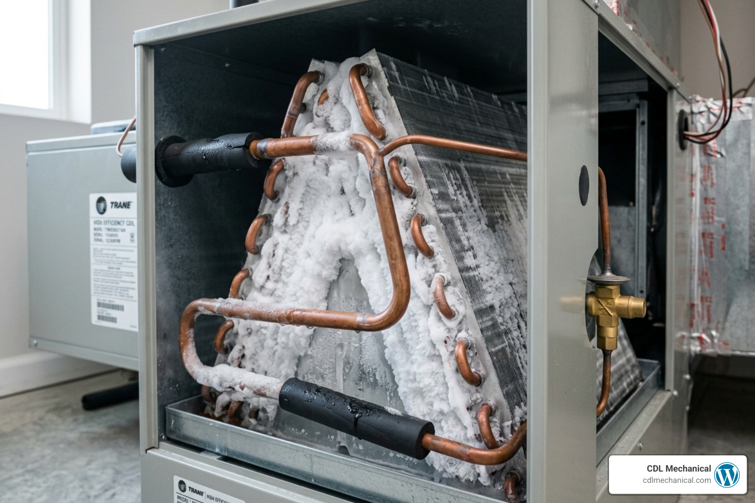 an iced-over AC evaporator coil due to improper sizing and airflow issues - getting the right size hvac for the phoenix west an iced-over AC evaporator coil due to improper sizing and airflow issues - getting the right size hvac for the phoenix west
