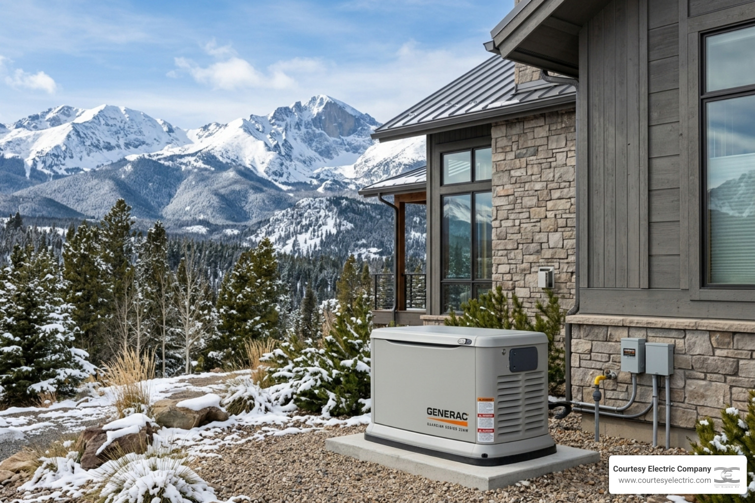 standby generator installed outside a modern home in Colorado - signs your generator needs professional attention standby generator installed outside a modern home in Colorado - signs your generator needs professional attention