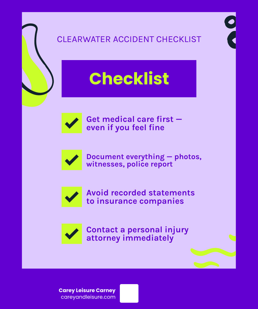 Steps to take after a personal injury accident in Clearwater FL infographic - injury attorney clearwater infographic Steps to take after a personal injury accident in Clearwater FL infographic - injury attorney clearwater infographic