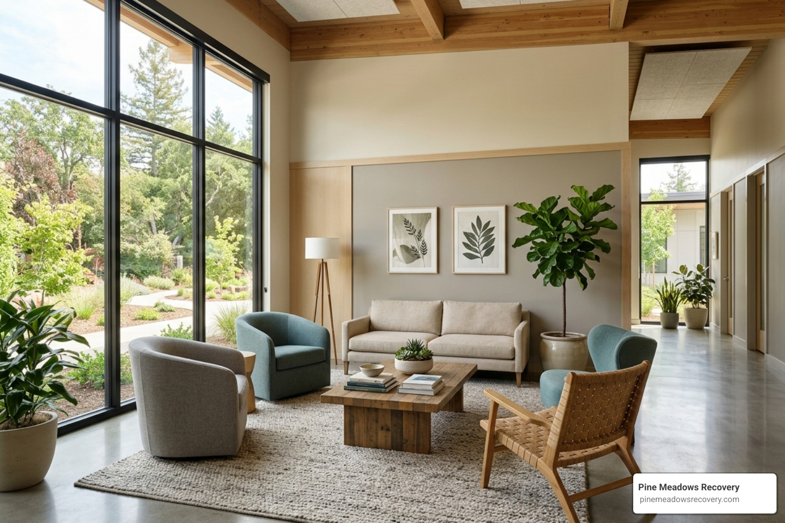 Modern treatment facility interior - alcohol recovery center Modern treatment facility interior - alcohol recovery center