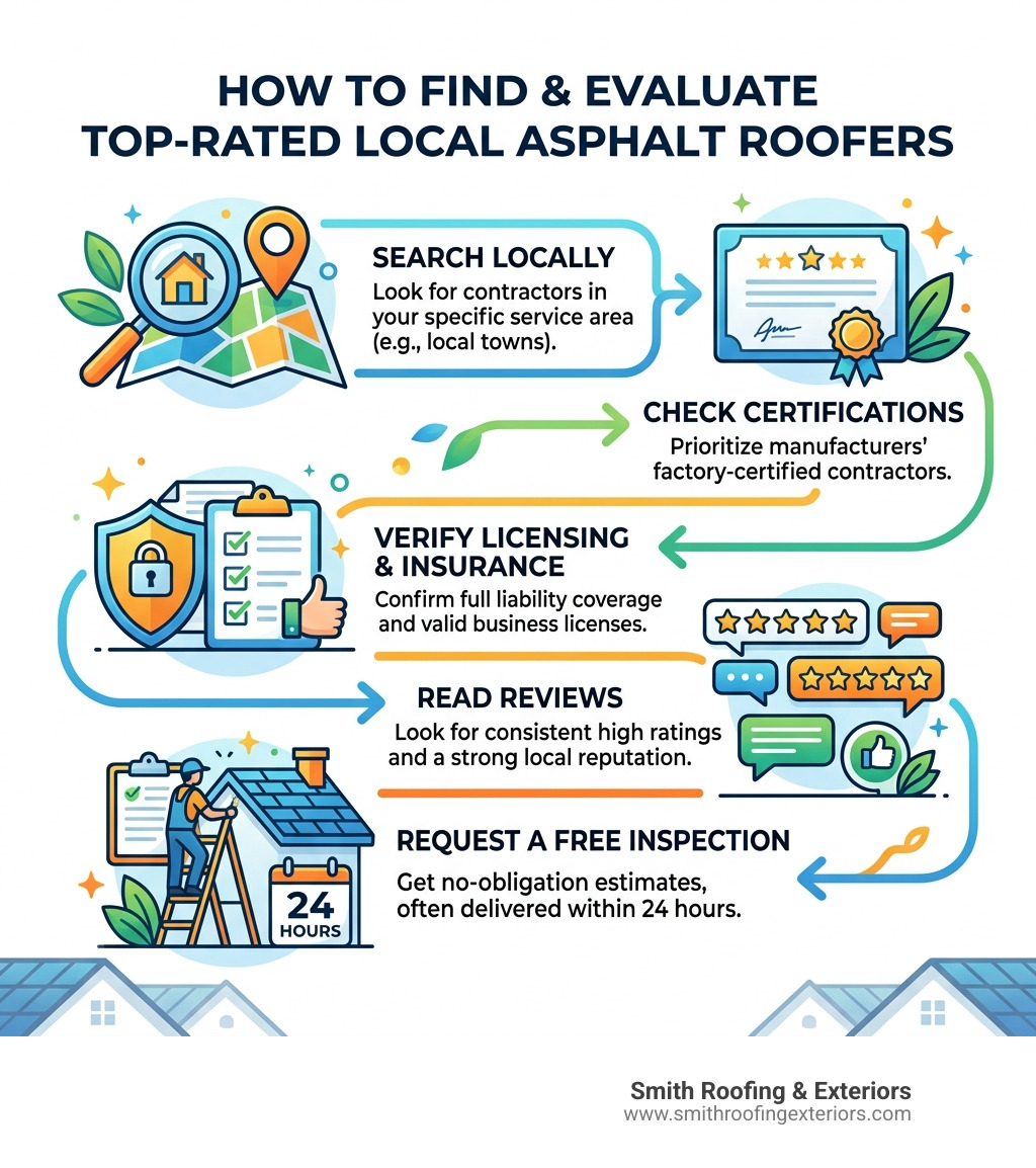 Infographic showing how to find and evaluate top-rated local asphalt roofers near me - asphalt roofers near me infographic Infographic showing how to find and evaluate top-rated local asphalt roofers near me - asphalt roofers near me infographic