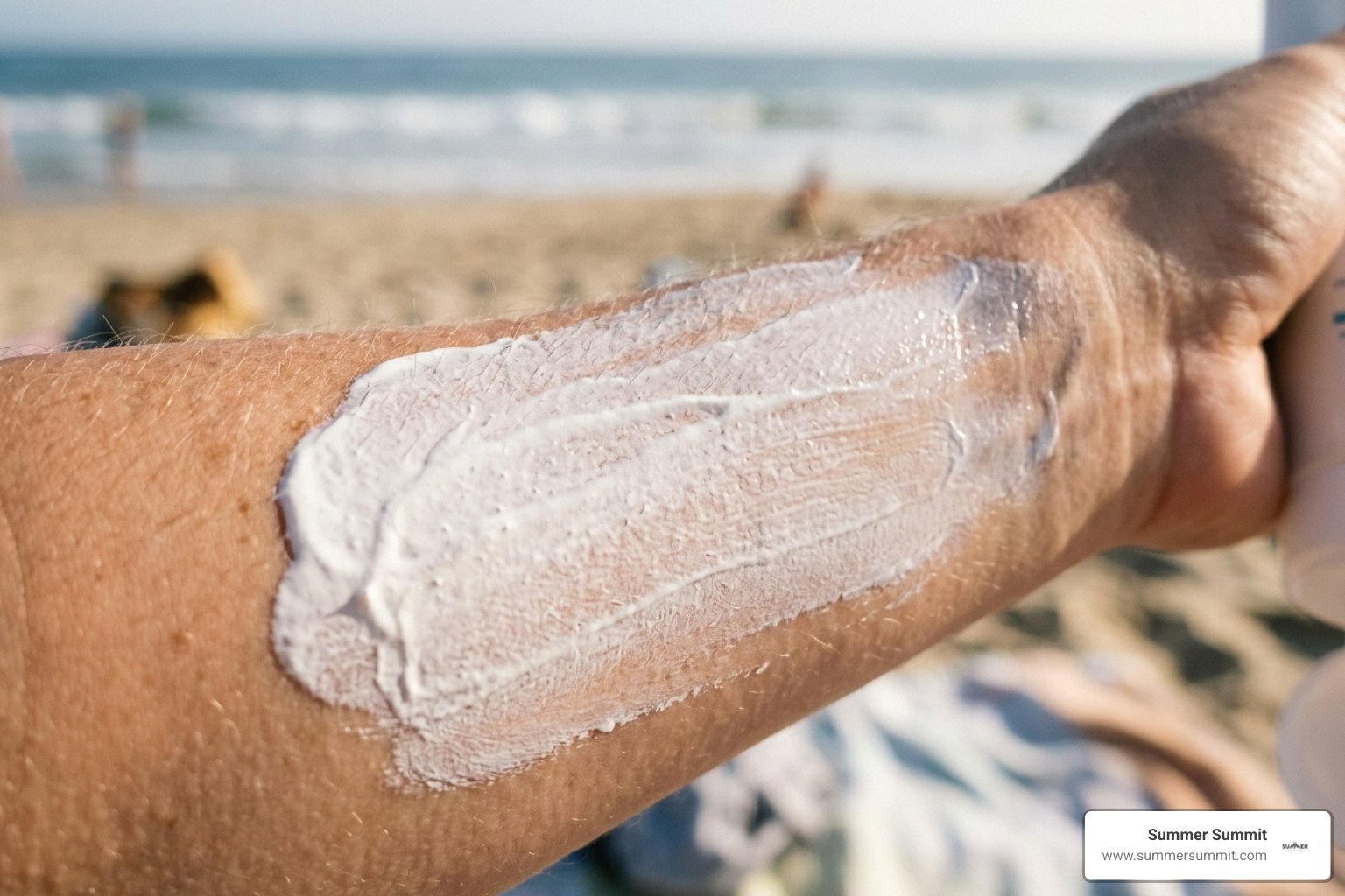 Texture of mineral sunscreen showing its thick, protective consistency - best sun creams for sensitive skin