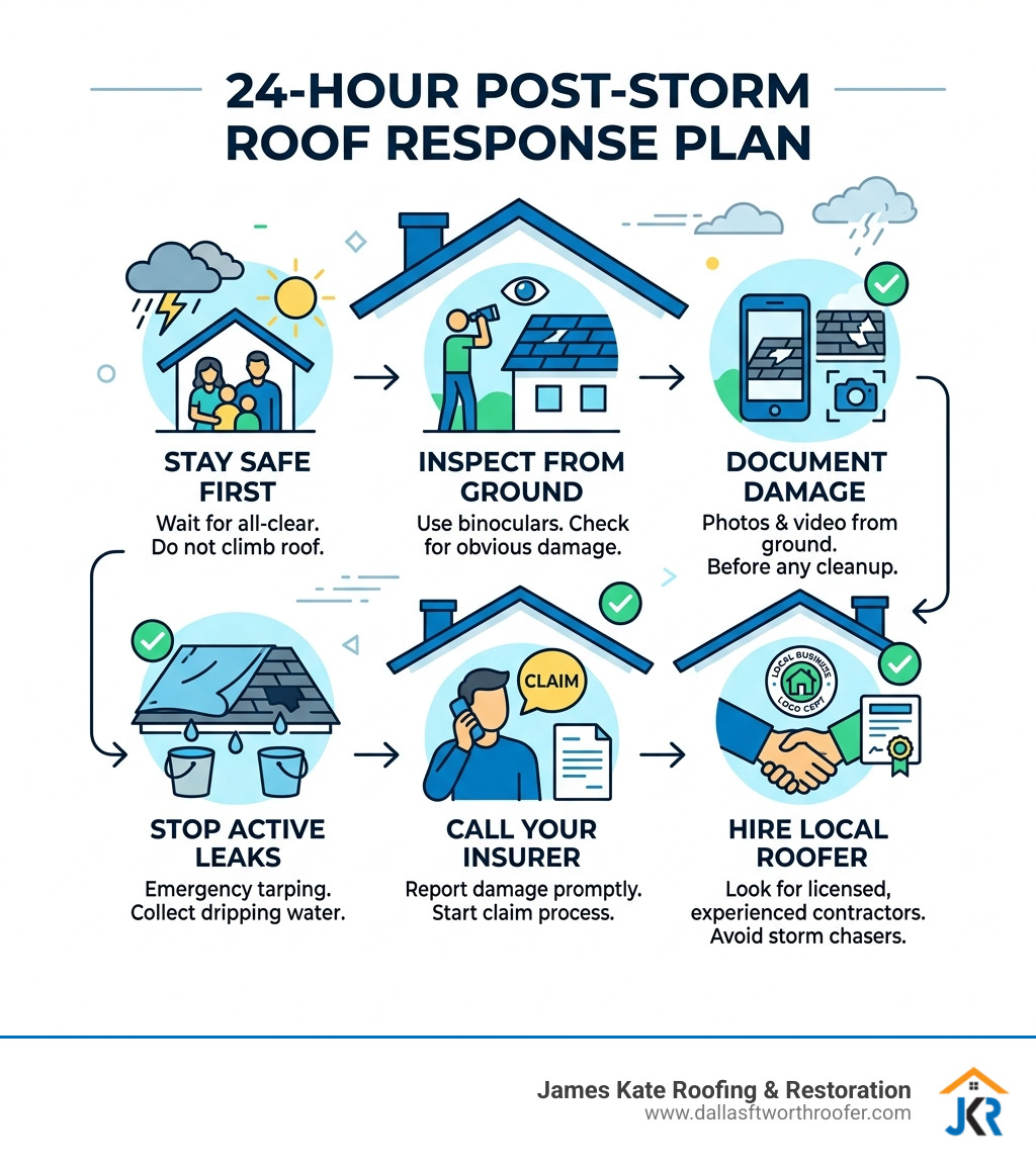 24-hour post-storm roof response plan infographic - Storm damage roof infographic 24-hour post-storm roof response plan infographic - Storm damage roof infographic