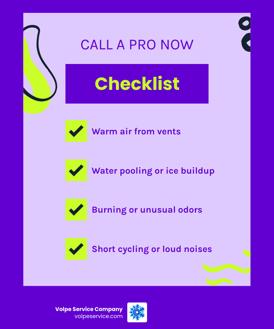 DIY vs professional AC repair decision matrix for homeowners - when to call a professional for ac problems infographic DIY vs professional AC repair decision matrix for homeowners - when to call a professional for ac problems infographic
