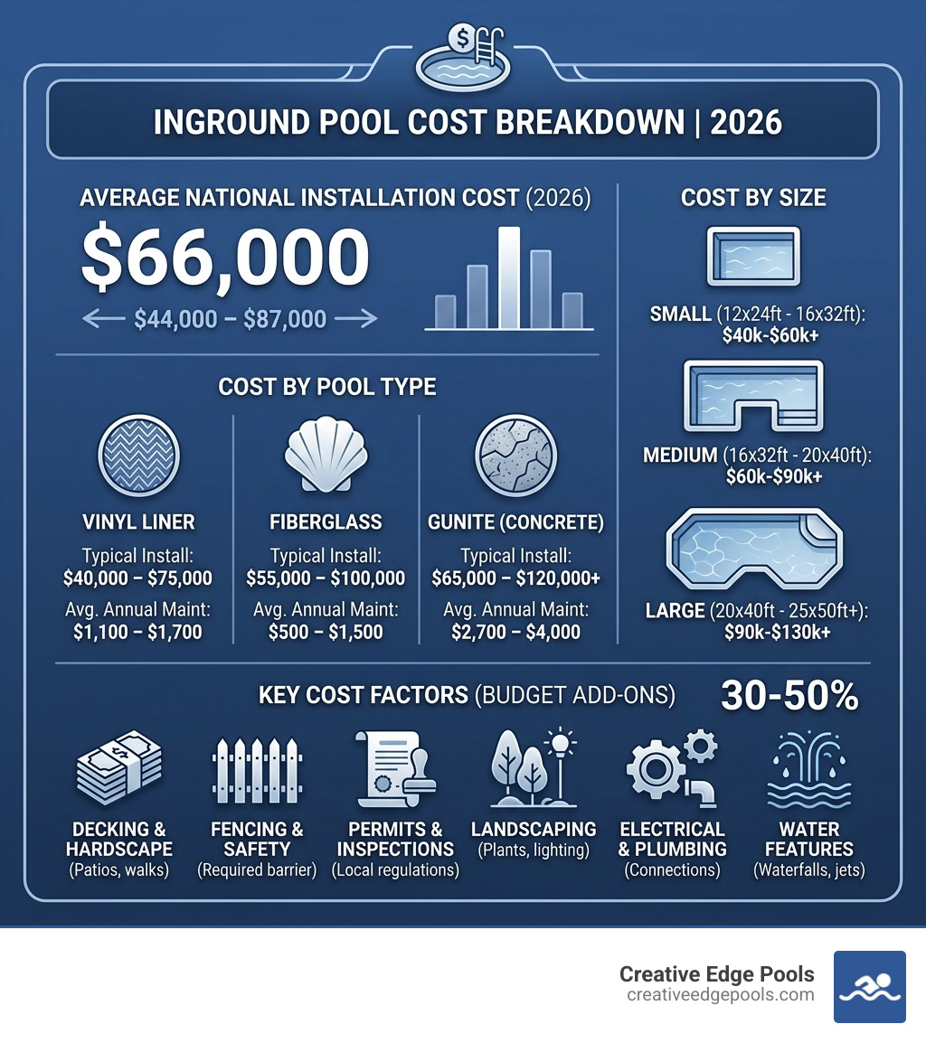 Inground pool cost breakdown by type, size, and key cost factors in 2026 - average cost of a inground swimming pool