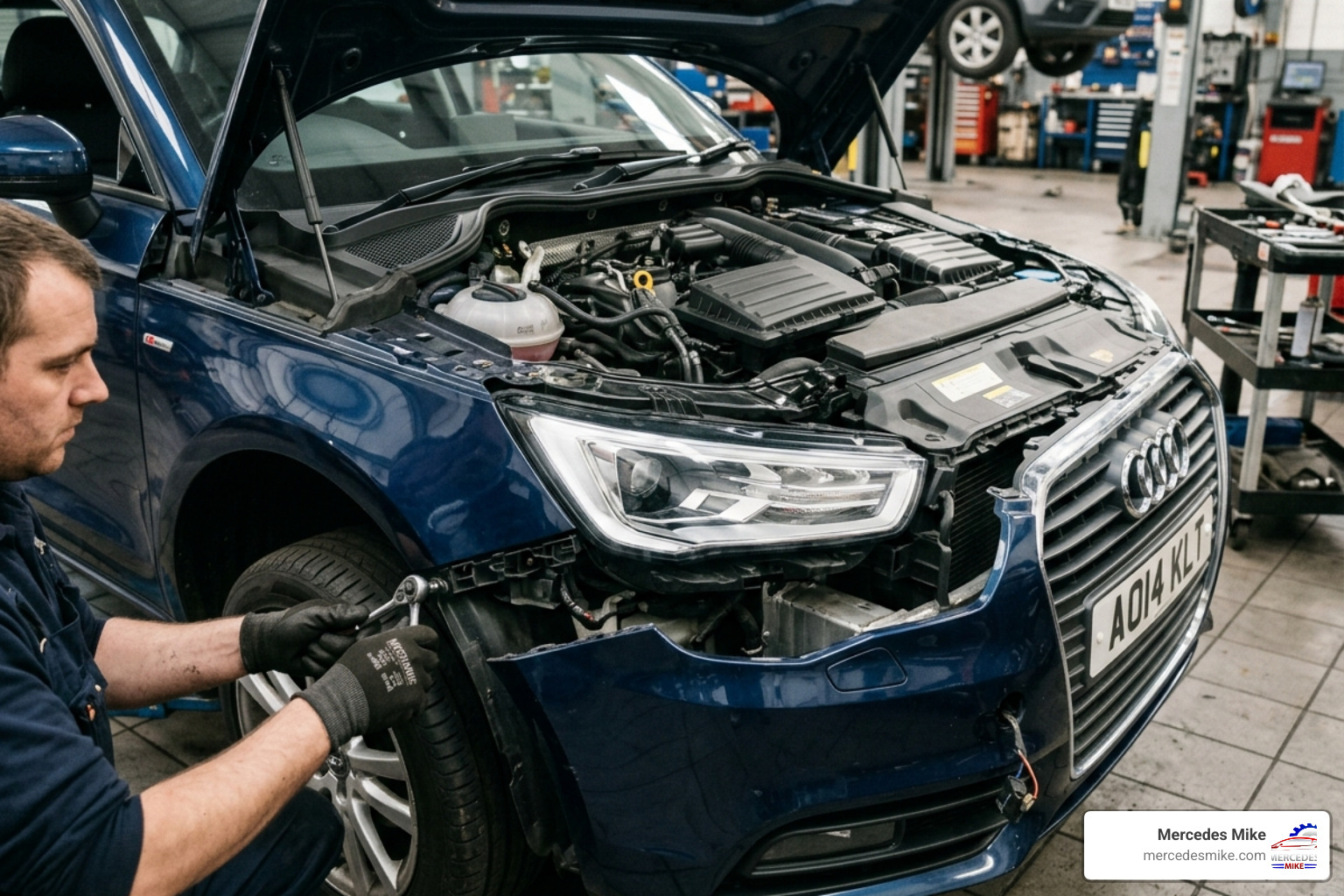 front bumper removal on an Audi A1 - audi a1 radiator replacement