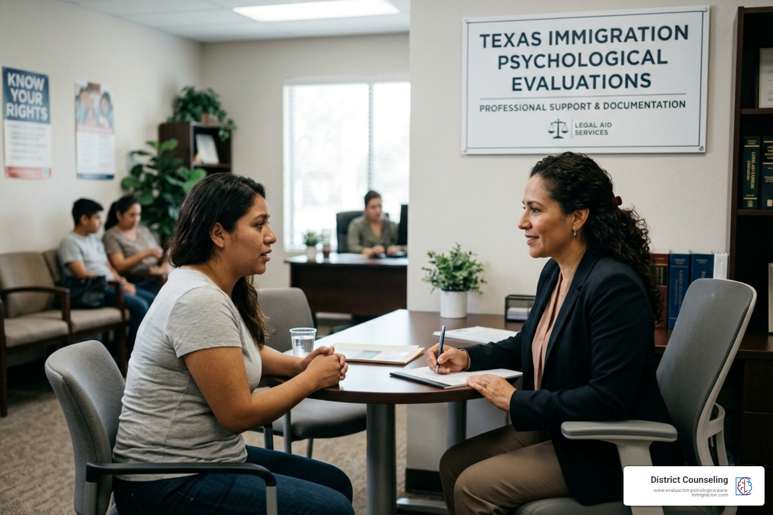 A professional psychological report with a seal, ready for submission to an immigration attorney - texas immigration psych
