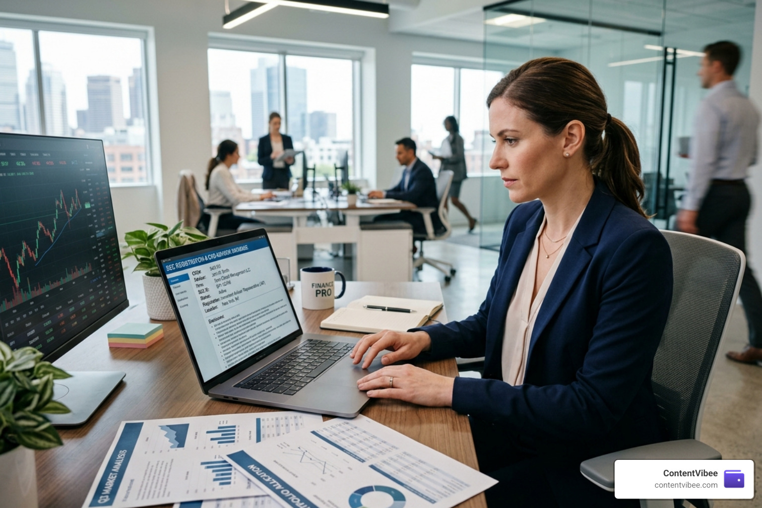 Person searching a financial database for advisor CRD and SEC registration details - FINRA Broker Check Investment Advisor Person searching a financial database for advisor CRD and SEC registration details - FINRA Broker Check Investment Advisor
