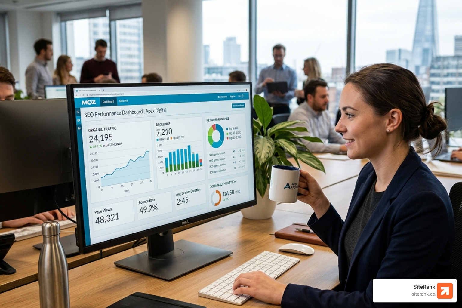 Digital dashboard tracking SEO metrics - electrician backlink building seo Digital dashboard tracking SEO metrics - electrician backlink building seo