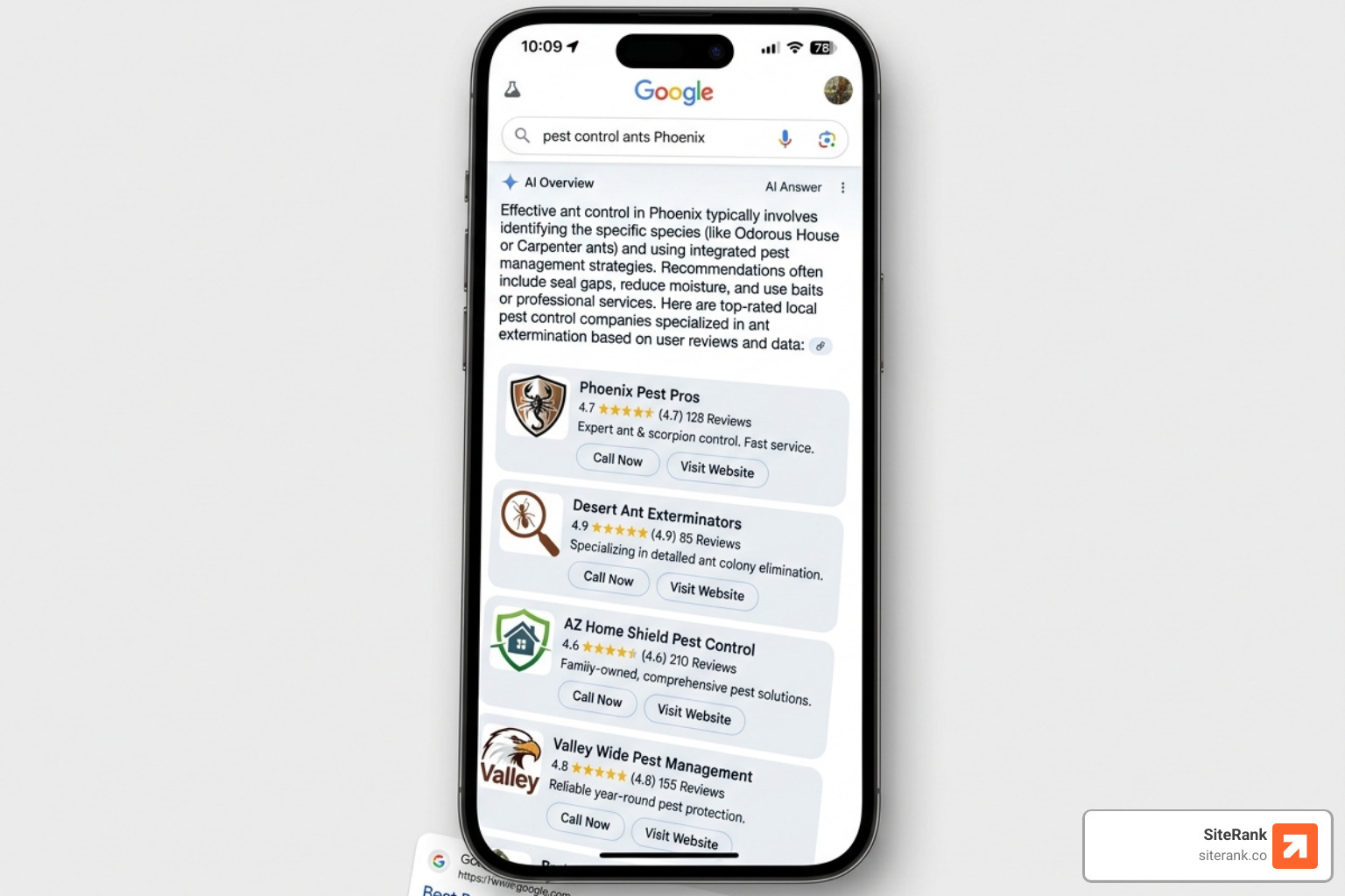 AI-generated search answer providing pest control recommendations - pest control company seo AI-generated search answer providing pest control recommendations - pest control company seo