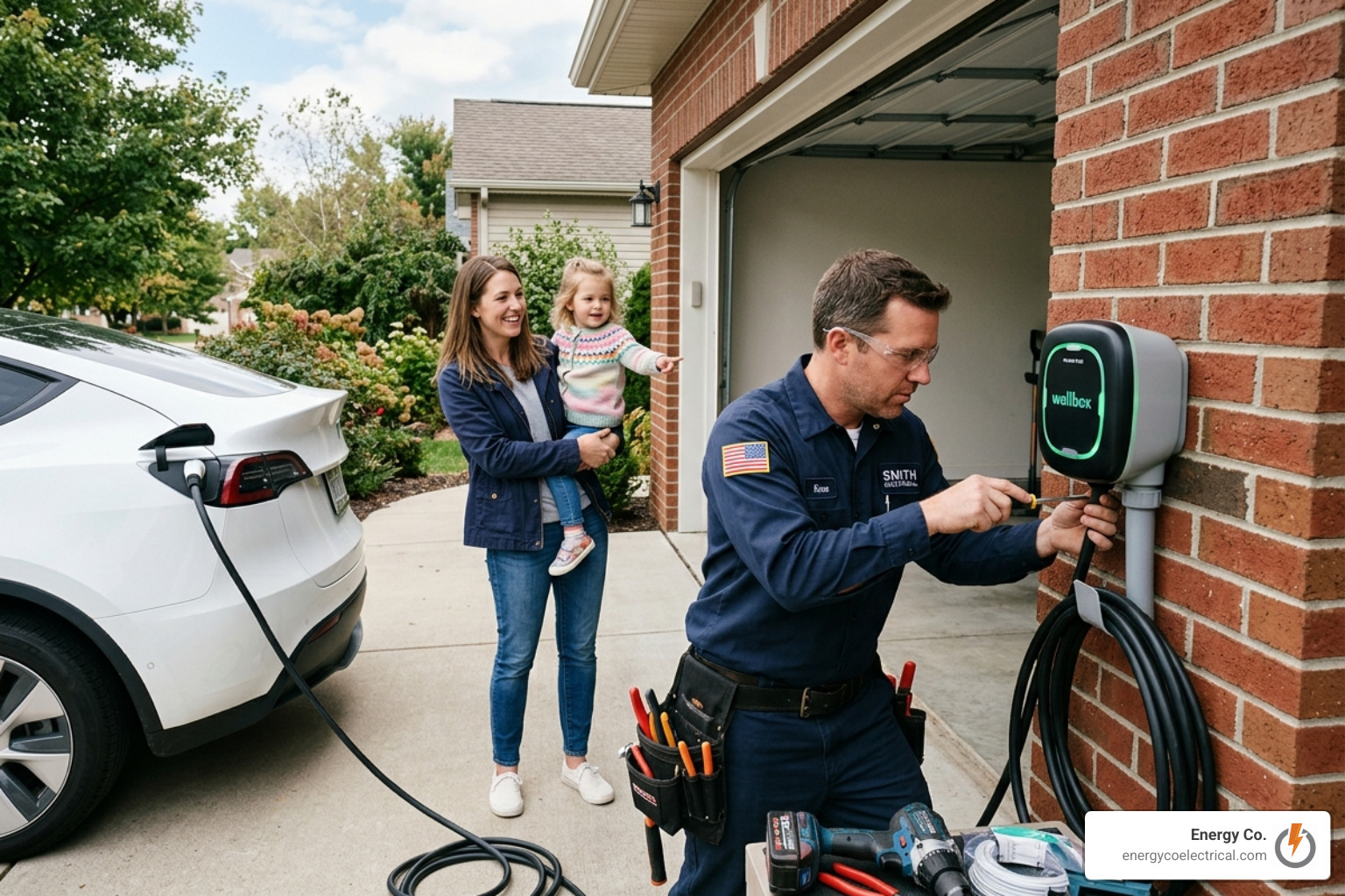 An electrical permit document resting next to a digital multimeter on a workbench - ev charger home installation An electrical permit document resting next to a digital multimeter on a workbench - ev charger home installation