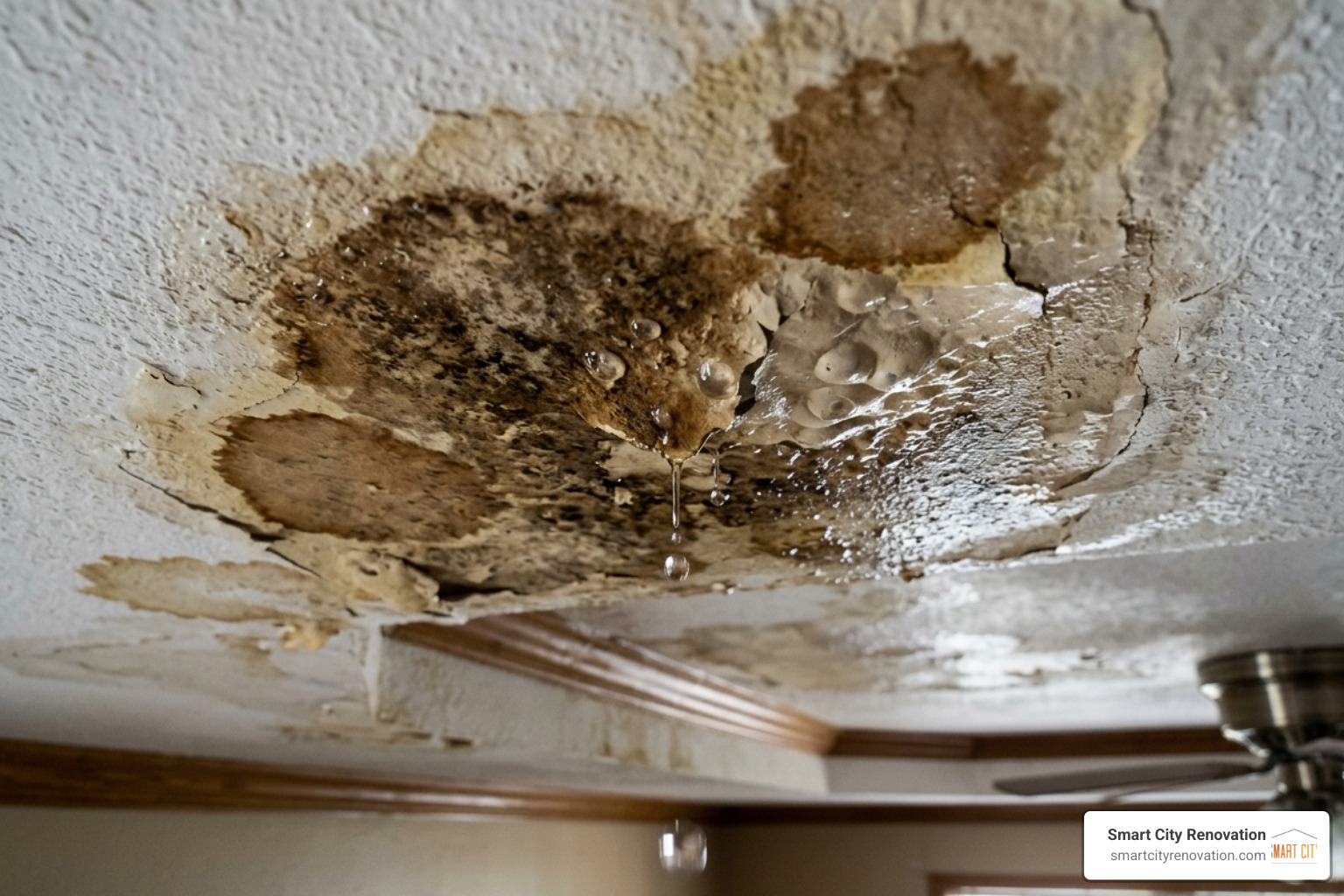 water damage on a ceiling caused by roof leak - professional roofers near me water damage on a ceiling caused by roof leak - professional roofers near me