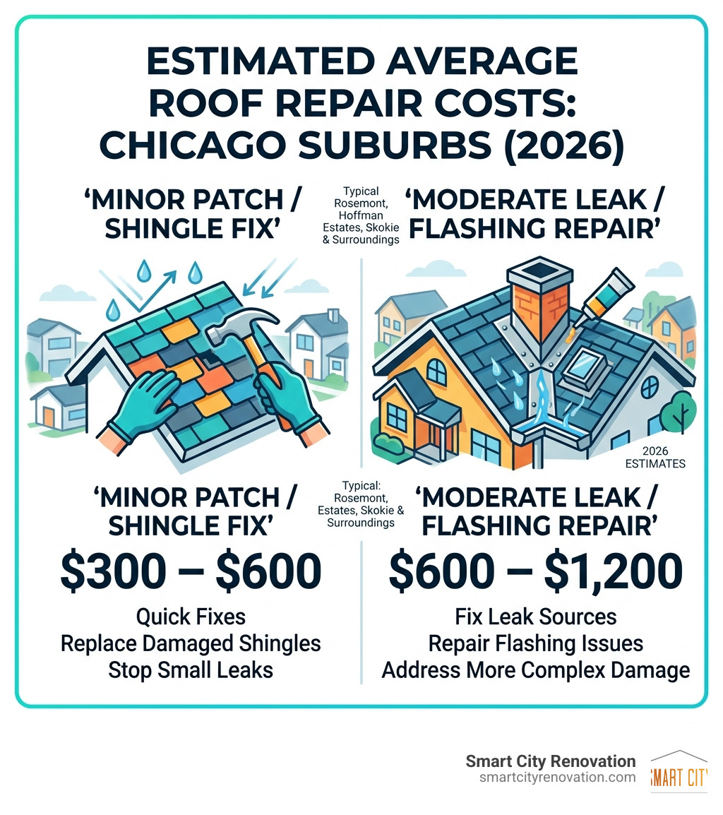 infographic showing average roof repair costs in Chicago suburbs - chicagoland roof leak specialists infographic infographic showing average roof repair costs in Chicago suburbs - chicagoland roof leak specialists infographic