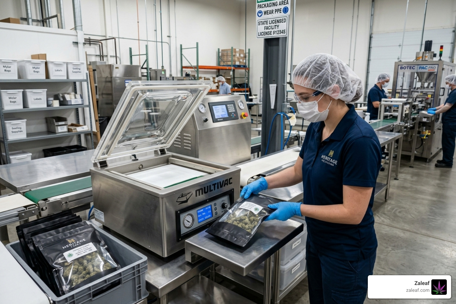 Professional vacuum-sealing equipment for odor-proof cannabis packaging - discreet weed delivery