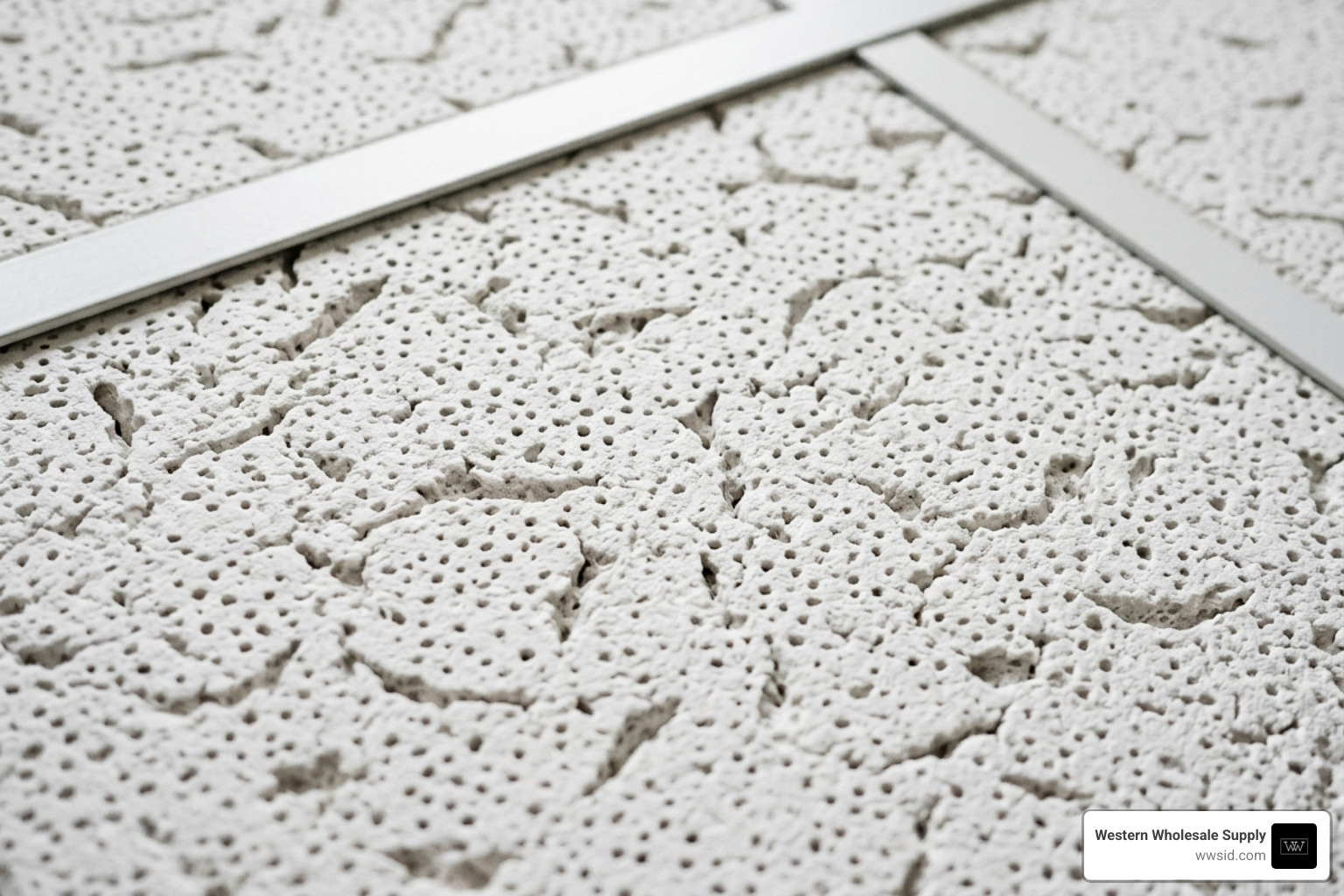 Close-up of a high-quality acoustical ceiling tile texture showing sound-absorbent fissures - acoustical lay in ceiling tile Close-up of a high-quality acoustical ceiling tile texture showing sound-absorbent fissures - acoustical lay in ceiling tile