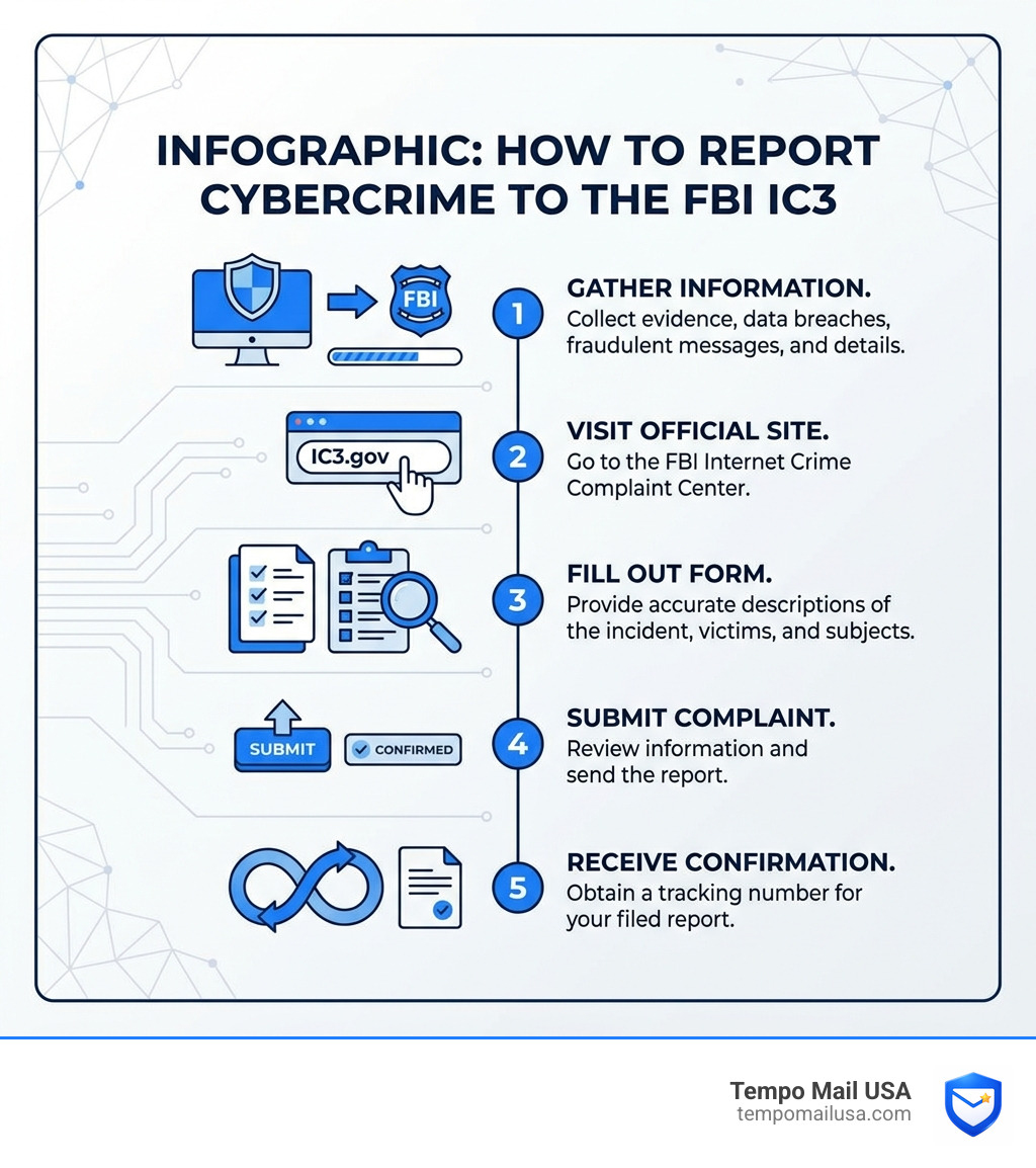 Infographic: Step-by-step guide on how to report cybercrime to the FBI IC3 - judge michael rodriguez los angeles infographic Infographic: Step-by-step guide on how to report cybercrime to the FBI IC3 - judge michael rodriguez los angeles infographic
