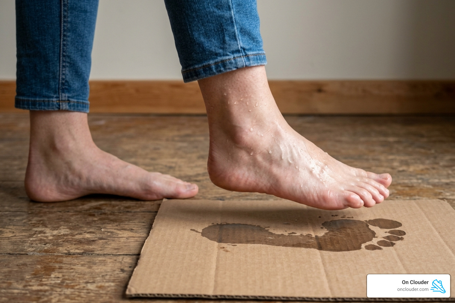 wet foot test for arch type - best casual shoes for walking
