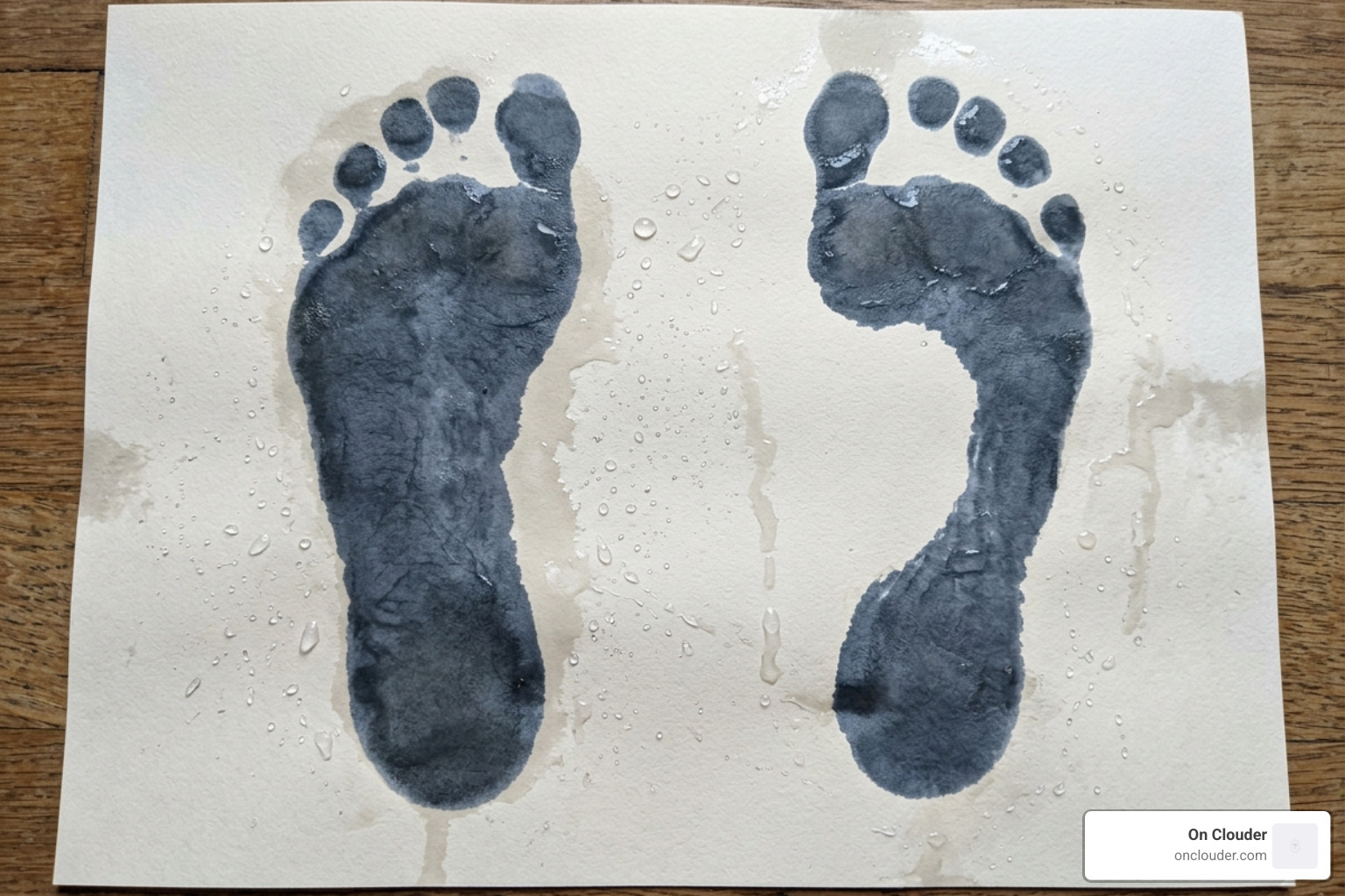 DIY wet test showing flat feet vs high arches - best running shoes for overpronation DIY wet test showing flat feet vs high arches - best running shoes for overpronation