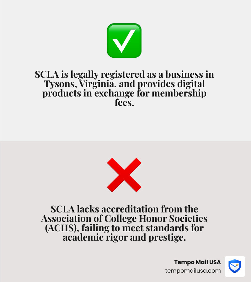 SCLA honor society scam overview infographic: legitimacy, fees, red flags, accreditation status - scla honor society scam SCLA honor society scam overview infographic: legitimacy, fees, red flags, accreditation status - scla honor society scam