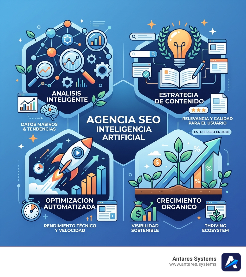 shift from keyword stuffing to semantic intent - Agencia SEO inteligencia artificial infographic 