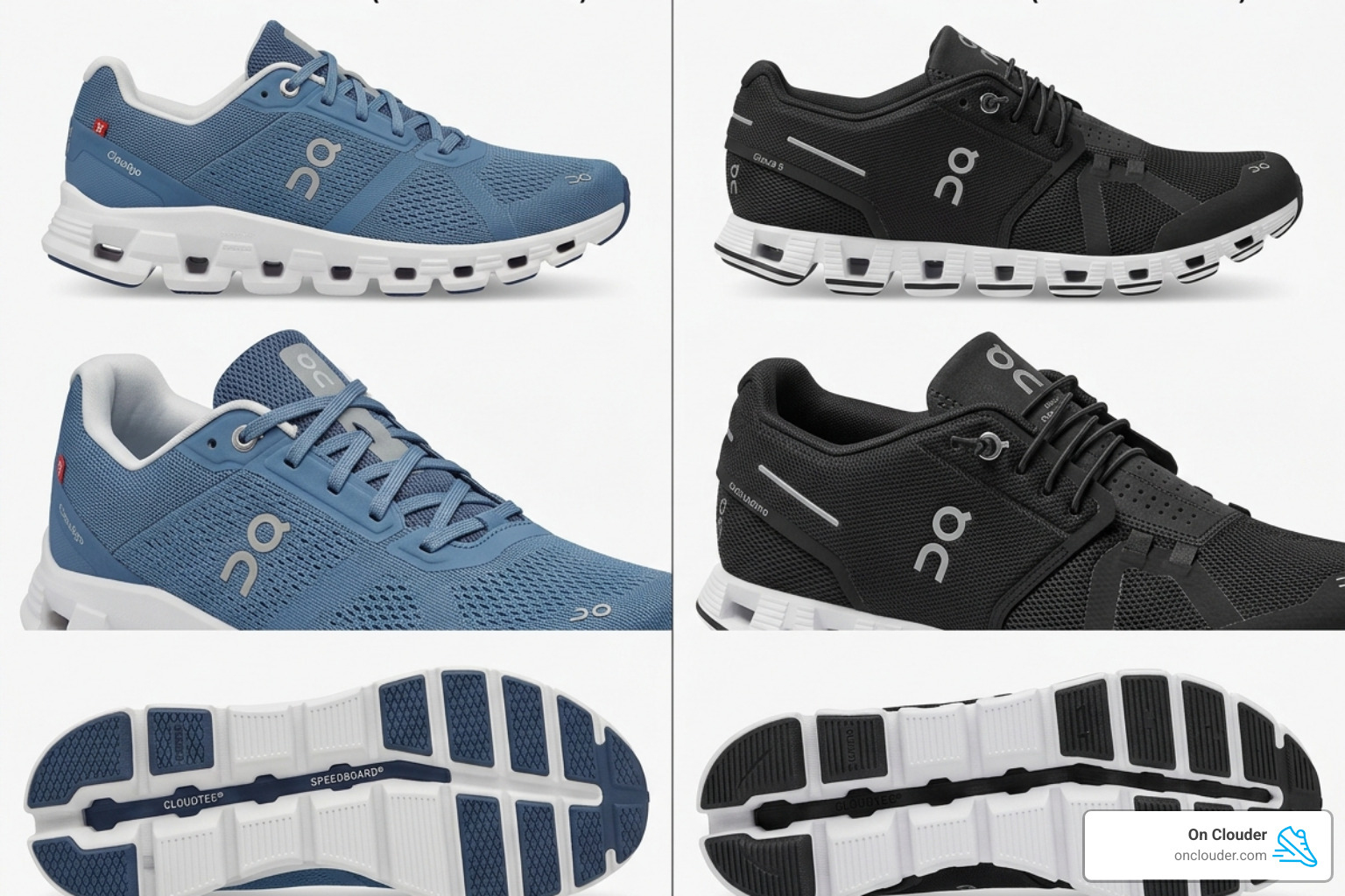 Comparison of On Cloudgo and Cloud 5 side-by-side - on clougo womens'