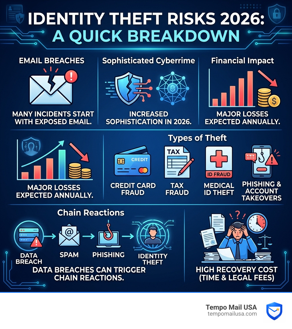 infographic explaining identity theft risks in 2026 - how much does identity theft protection cost infographic infographic explaining identity theft risks in 2026 - how much does identity theft protection cost infographic