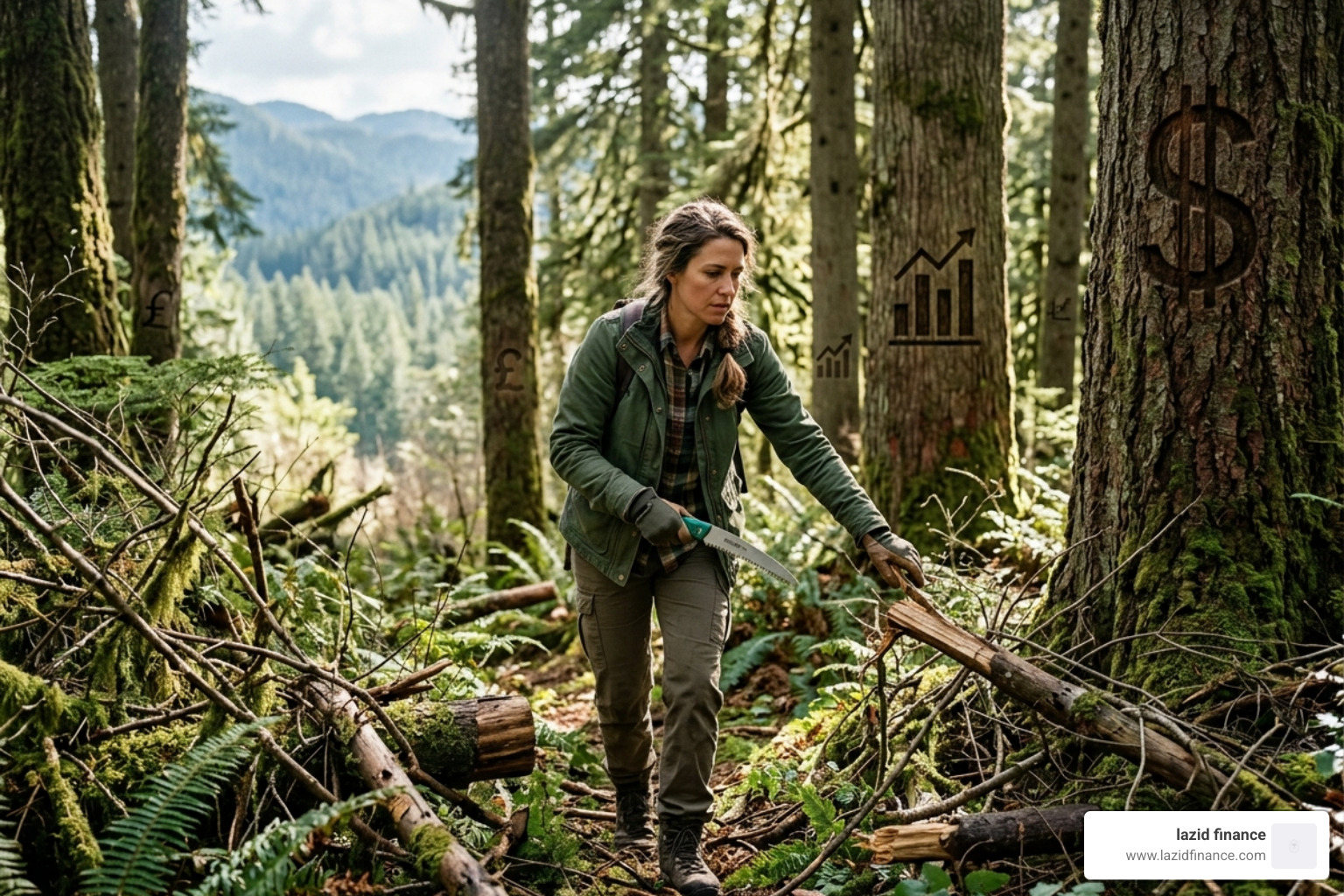 person clearing a path through financial obstacles - financial goals for your 40s