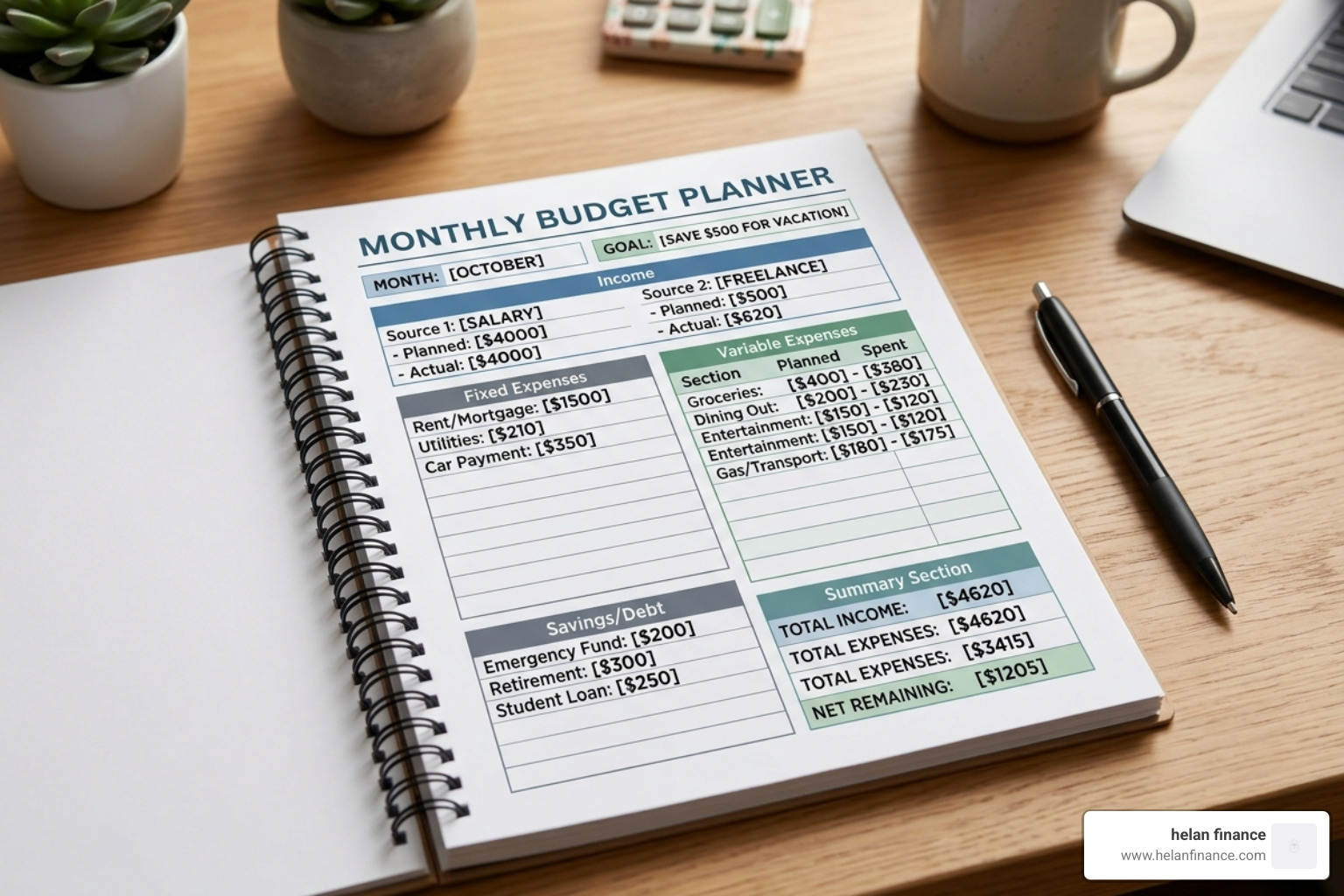 Variety of printable budget layouts from minimalist to floral designs - a4 budget planner