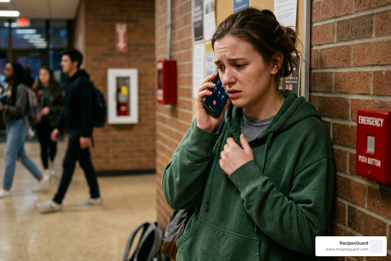 Student calling an emergency hotline for medical help - student medical evacuation claim