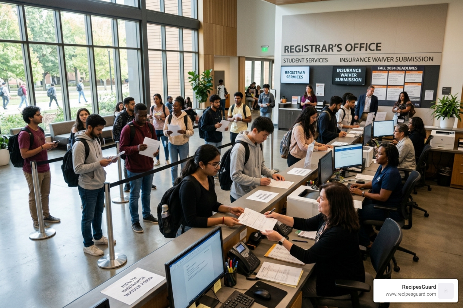university registrar office where students submit insurance waivers - student insurance comparison