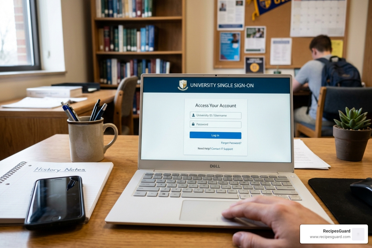 The Concur login screen for students showing the single sign-on interface - student travel claim tutorial