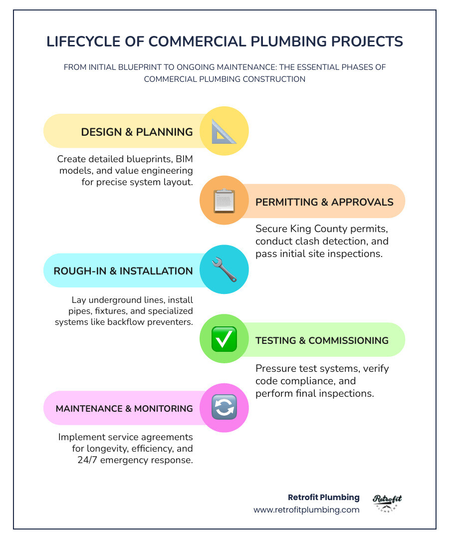 Lifecycle of a commercial plumbing project from design through construction to maintenance - commercial plumbing Lifecycle of a commercial plumbing project from design through construction to maintenance - commercial plumbing