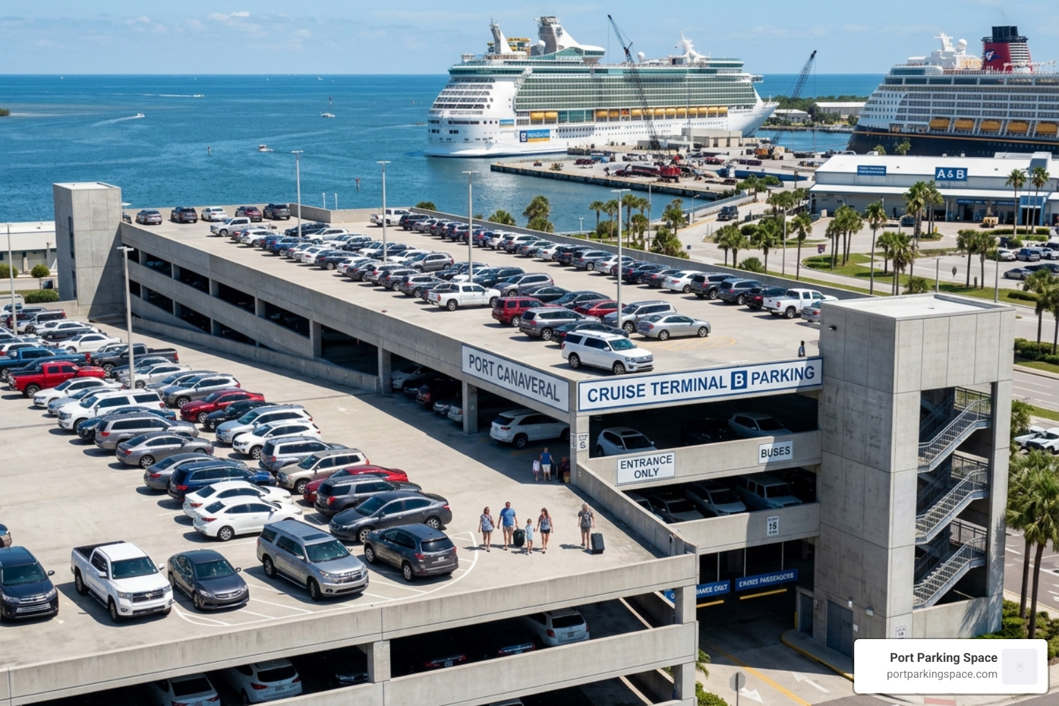 official port canaveral parking garage - cape canaveral parking