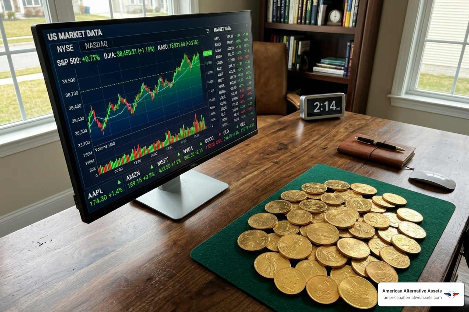 digital stock ticker versus physical gold coins - do you have to pay tax on gold