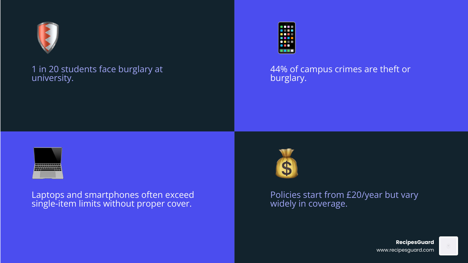 infographic showing student contents insurance basics including what it covers costs and key comparison criteria - compare