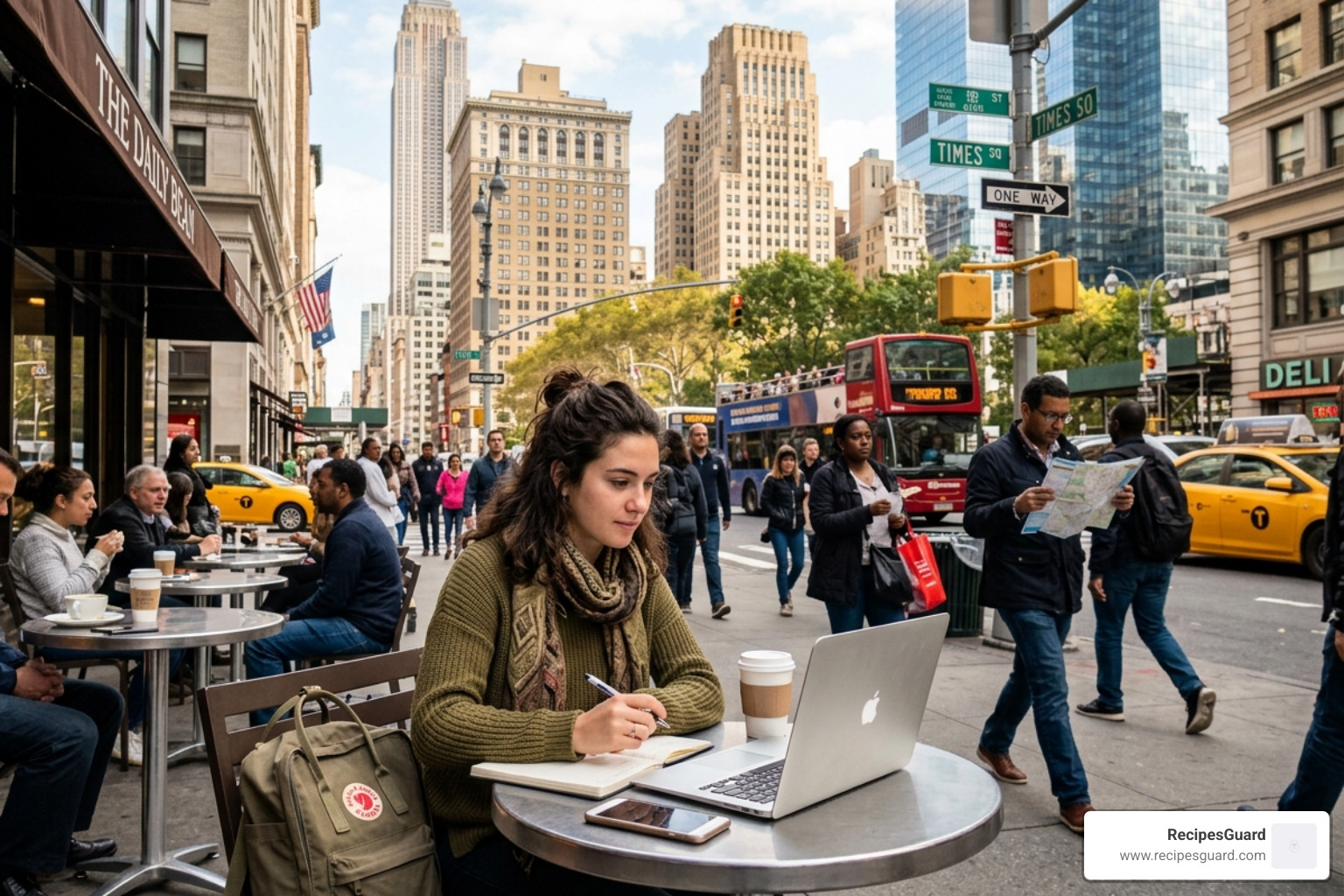 Student studying abroad in a vibrant city, representing the global nature of university travel - australia uni insurance