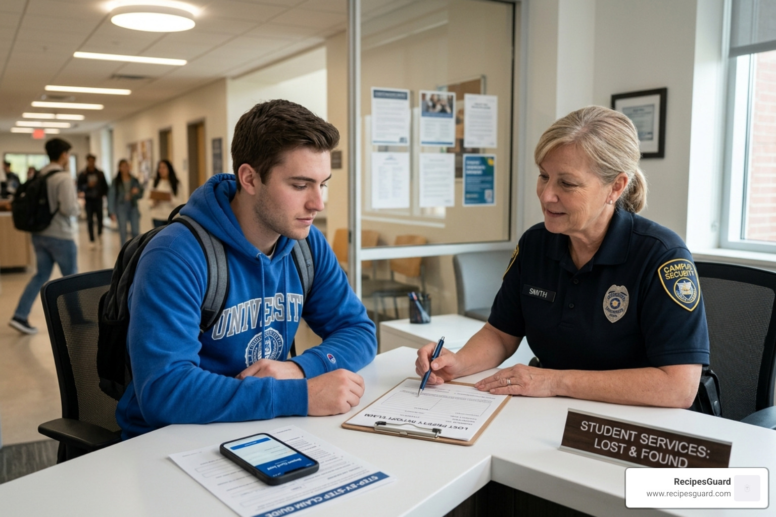 university lost and found repository with organized items - student lost wallet claim steps