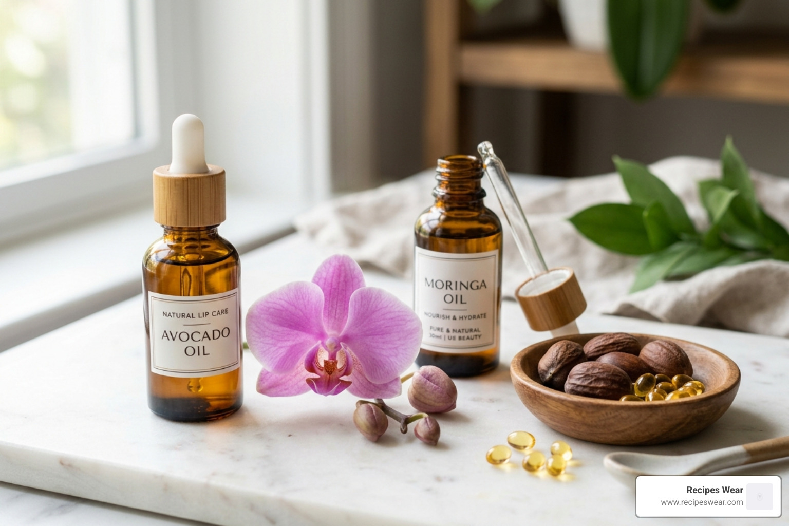 Natural ingredients like avocado oil, orchid extract, and vitamins used in lipstick formulas - best matte red lipstick