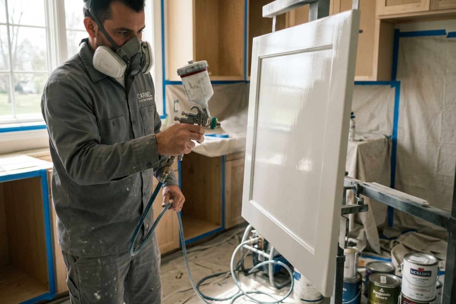 high-end spray finish for Carmel kitchen cabinets, kitchen cabinet refinishing Carmel