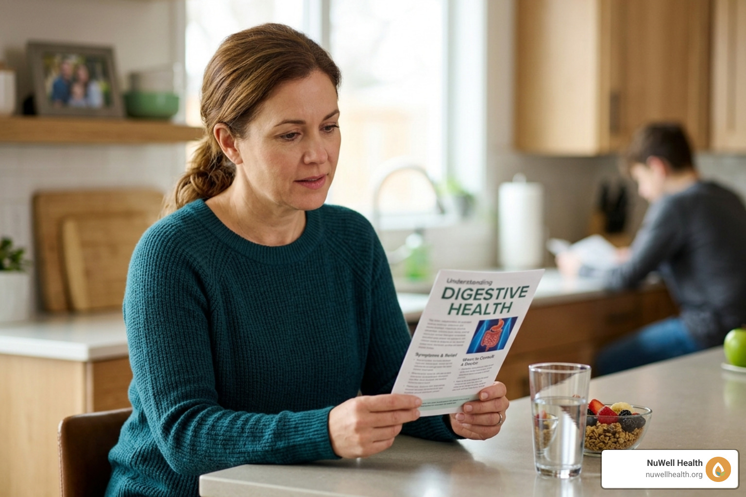 A medical consultation where a doctor is explaining the difference between functional and structural issues - digestive A medical consultation where a doctor is explaining the difference between functional and structural issues - digestive